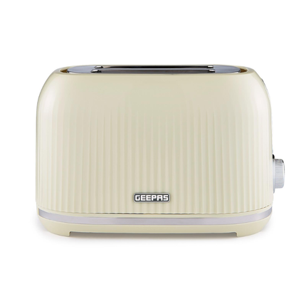 Geepas 2-Slice Ribbed Toaster 6 Browning Levels GBT36558UK