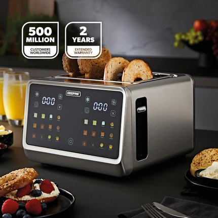4-Slice Digital Toaster with Touchscreen Controls & Extra Wide Slots 1770W