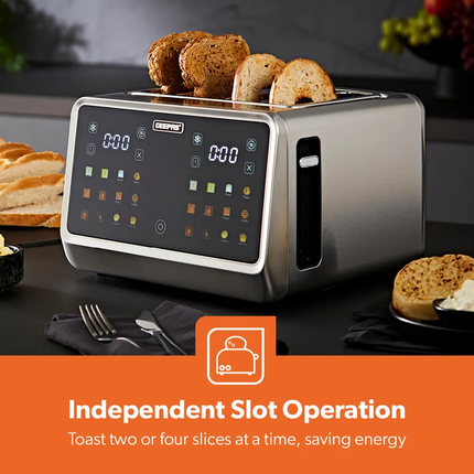 4-Slice Digital Toaster with Touchscreen Controls & Extra Wide Slots 1770W
