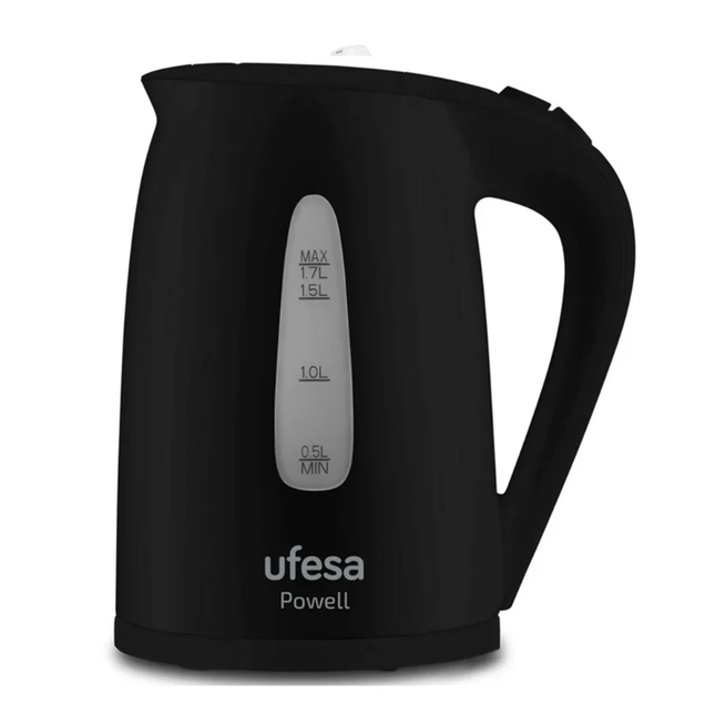 Ufesa Powell Electric Kettle - 2200W High Power, 1.7L Capacity, Triple Safety System & Water Level Indicator - White