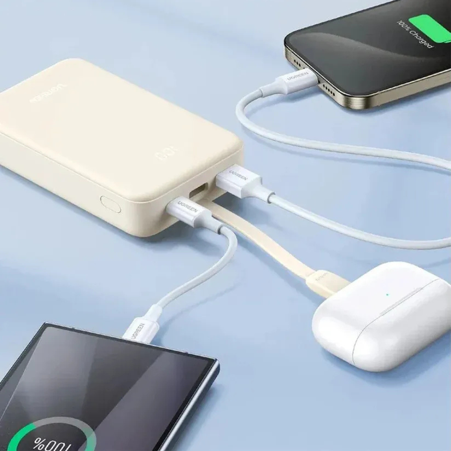 باور بانك يوجرين 20,000 مللي أمبير بقوة شحن 30 واط - مزود بكابل USB-C مدمج وشاشة رقمية ذكية باور بانك يوجرين 20,000 مللي أمبير بقوة شحن 30 واط - مزود بكابل USB-C مدمج وشاشة رقمية ذكية