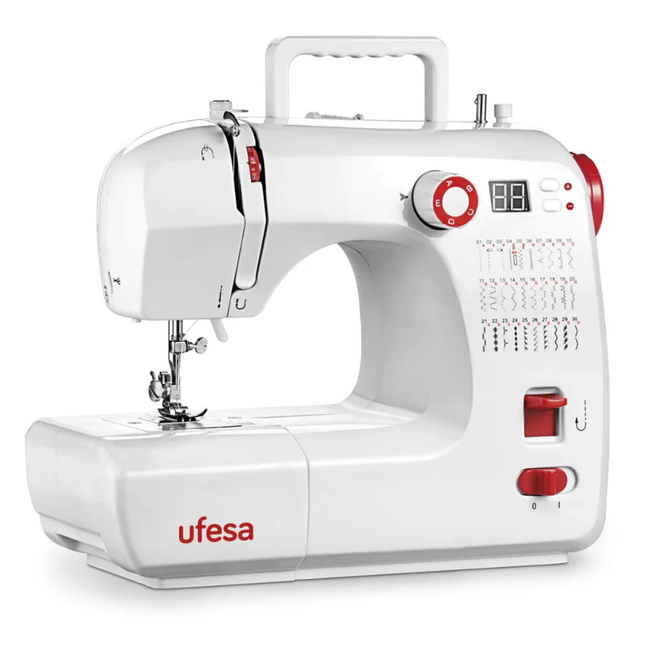 Ufesa SW3003 Performance Sewing Machine - 30 Built-in Stitches, Digital Control, 4-Step Automatic Buttonhole & Precision LED Light
