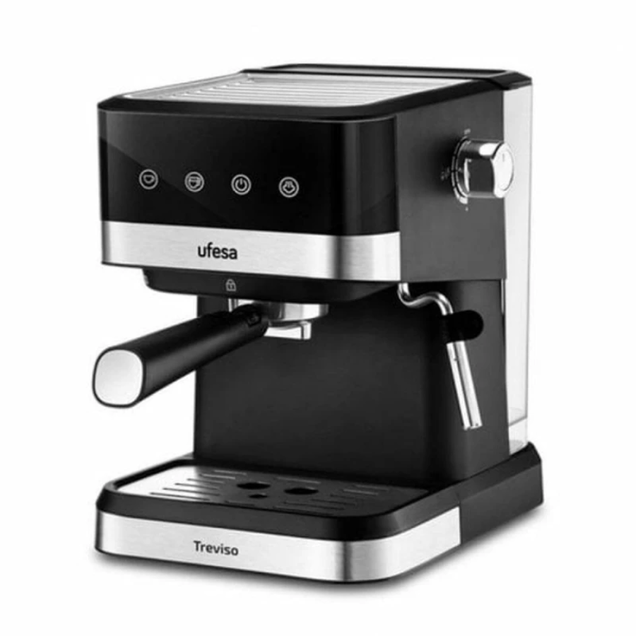 Ufesa Treviso Espresso Machine - 1050W Power, 20 Bar Pressure Pump, 1.5L Water Tank & Adjustable Steam Wand