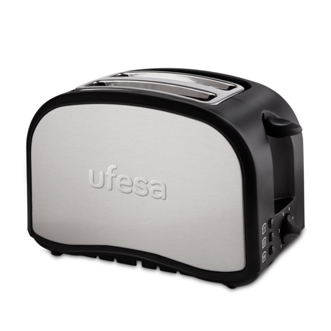 Ufesa TT7985 Toaster - 800W Power, Dual Wide Slots, 7 Browning Levels with Defrost & Reheat Functions