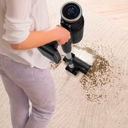 Ufesa U7 Digital Cordless Stick Vacuum - BLDC Motor, 25kPa Suction Power, 29.6V Battery, LED Display & HEPA Filtration