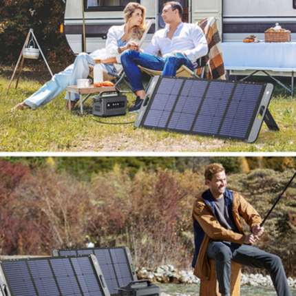 لوح طاقة شمسية يوجرين (UGREEN) بقوة 100 واط – شاحن شمسي متنقل وعالي الكفاءة للرحلات