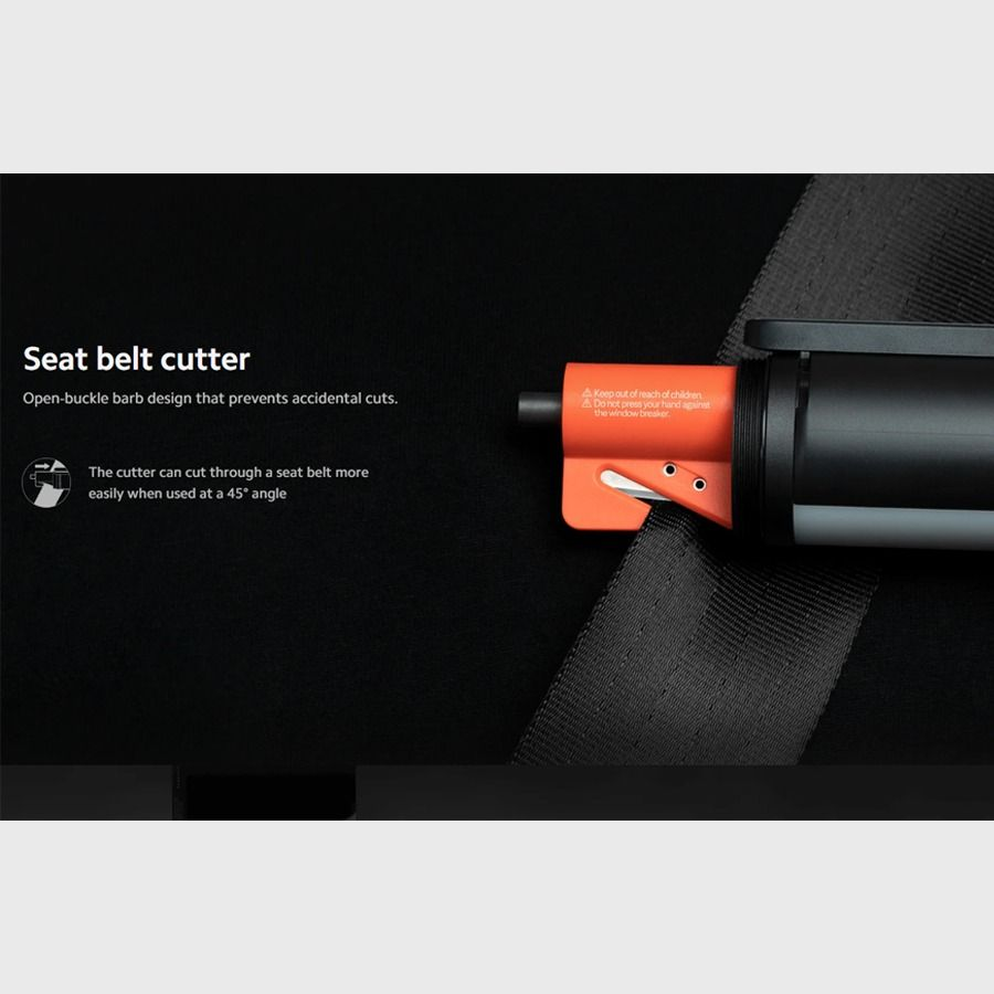 كشاف شاومي المتعدد الوظائف للطوارئ (Xiaomi Emergency Flashlight) – قوة 1000 لومن مع قاطع حزام ومطرقة زجاج كشاف شاومي المتعدد الوظائف للطوارئ (Xiaomi Emergency Flashlight) – قوة 1000 لومن مع قاطع حزام ومطرقة زجاج