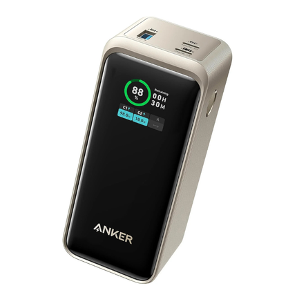 باور بانك أنكر برايم (Anker Prime) سعة 27,650mAh – بقوة 250 واط مع شاشة ذكية وتحكم عبر التطبيق