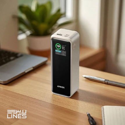 باور بانك أنكر برايم (Anker Prime) سعة 27,650mAh – بقوة 250 واط مع شاشة ذكية وتحكم عبر التطبيق