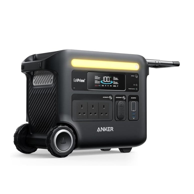 محطة طاقة متنقلة أنكر سوليكس (Anker SOLIX F2600) – سعة 2560Wh وقوة 3600 واط