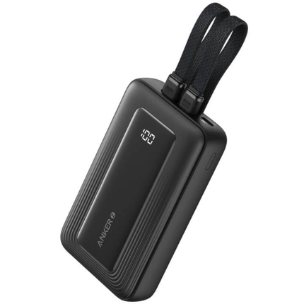 Anker Zolo Power Bank (10,000mAh, 30W) - Integrated USB-C & MFi Lightning Cables
