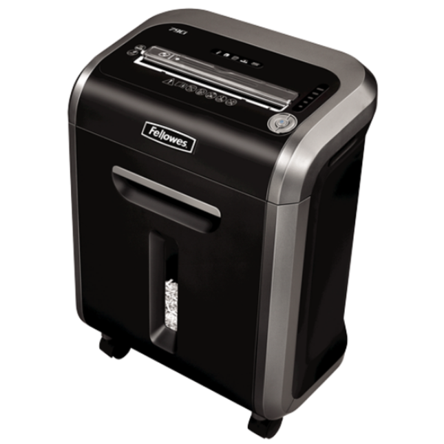 فرامة ورق Fellowes Powershred - فرم عرضي (Cross-Cut) حتى 16 ورقة مع نظام منع الانحشار وقفل أمان