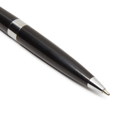Fellowes Ballpoint Pen with Adhesive Base Stand - Secure Counter Pen with Coiled Cord