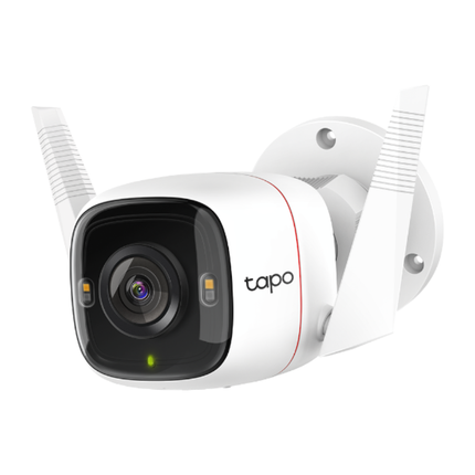 كاميرا مراقبة خارجية تي بي لينك Tapo C320WS - دقة 2K QHD 4MP، رؤية ليلية ملونة، وذكاء اصطناعي مع معيار IP66 لمقاومة العوامل الجوية