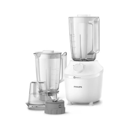 Philips Blender 450W - 1.9L Plastic Jar, Additional Mill, ProBlend Technology, & 1 Speed + Pulse - HR2041/50