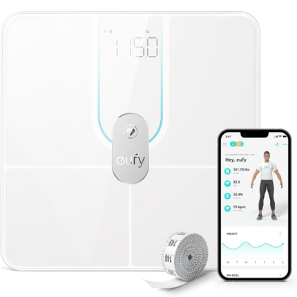 ميزان يوفي الذكي P2 Pro الرقمي - تحليل كامل لـ 16 قياساً للجسم، واي فاي وبلوتوث، قياس معدل ضربات القلب، وتقارير ثلاثية الأبعاد دقيقة