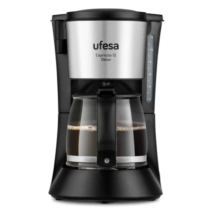 Ufesa CG7123 Capriccio Drip Coffee Maker - 1.2L Capacity (Up to 12 Cups), Anti-Drip System & Permanent Removable Filter