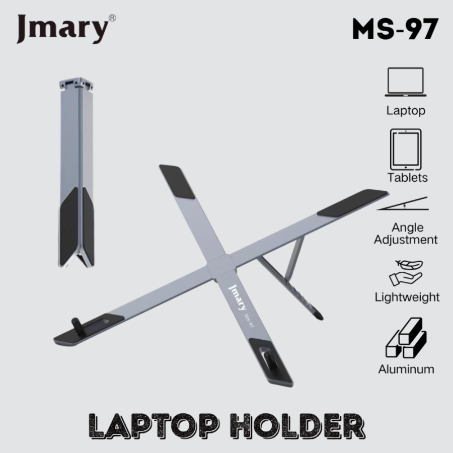 حامل ترايبود للموبايل جيماري (Jmary) موديل MS-97 - دوران 360 درجة، قاعدة ثابتة وتصميم مدمج للتصوير المكتبي والبث المباشر