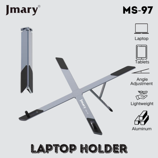 حامل ترايبود للموبايل جيماري (Jmary) موديل MS-97 - دوران 360 درجة، قاعدة ثابتة وتصميم مدمج للتصوير المكتبي والبث المباشر