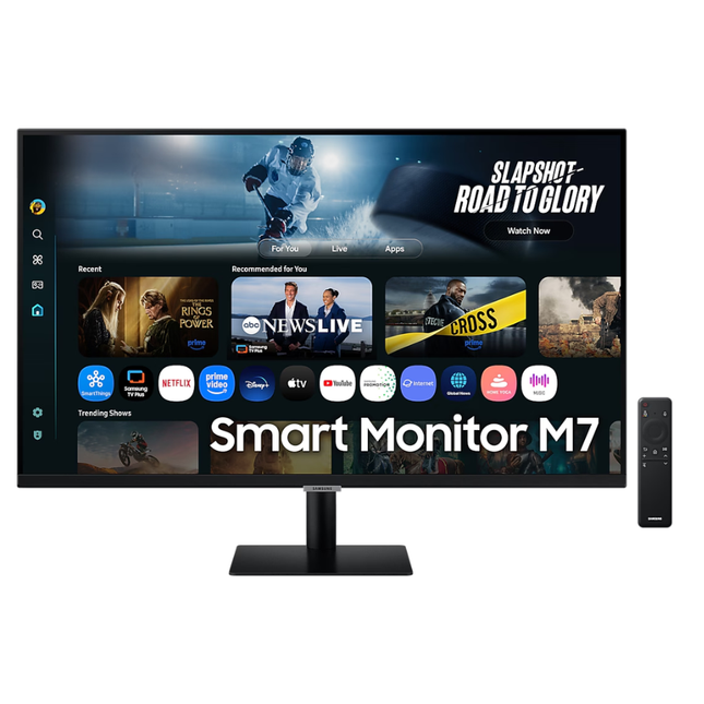 شاشة سامسونج M7 الذكية 32 بوصة - دقة 4K UHD، نظام Tizen OS، تقنية Vision AI، منفذ USB-C بشحن 65 واط، واجهة One UI