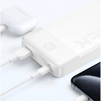 Anker 15W Power Bank 20,000mAh Portable Charger - Dual Port Charging with Real-Time Digital Battery Display - White