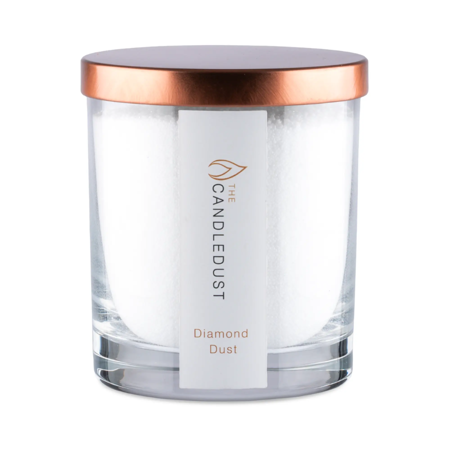 شمعة الغبار اللؤلؤي المعطرة ذا كاندل دست (The Candledust) - شمع نباتي طبيعي 160 غرام مع فتائل، صديقة للبيئة وقابلة لإعادة التشكيل والاستخدام