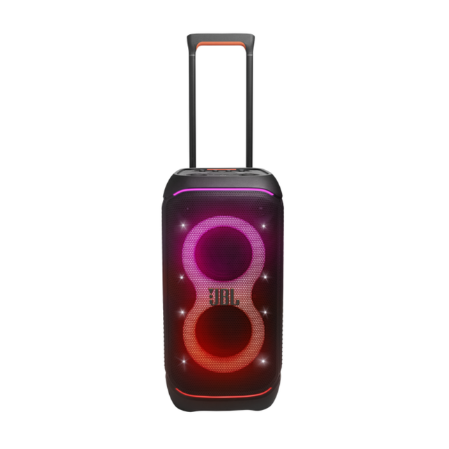 سماعة جي بي إل (JBL) بارتي بوكس ستيدج 320 - صوت JBL Pro القوي، عرض ضوئي متكيف، بطارية تدوم حتى 18 ساعة، ومقاومة للماء IPX4