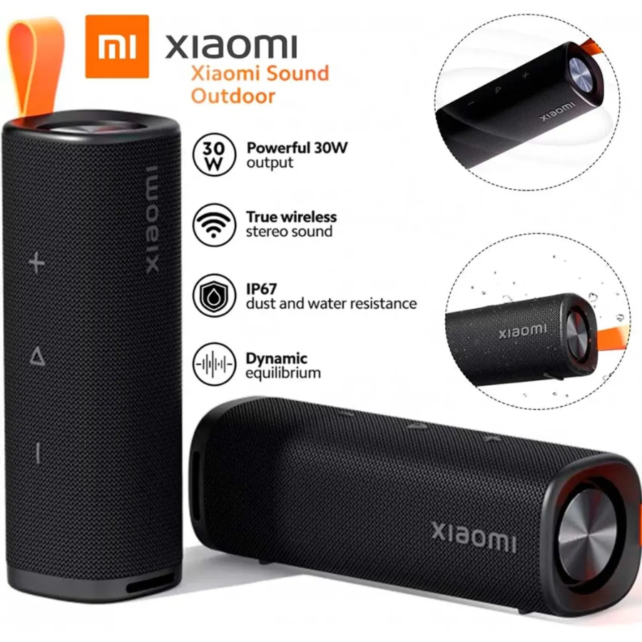 سبيكر شاومي ساوند أوتدور (Xiaomi Sound Outdoor) - قوة صوت 30 واط مع صوت جهوري عميق ومقاومة للماء والغبار IP67 سبيكر شاومي ساوند أوتدور (Xiaomi Sound Outdoor) - قوة صوت 30 واط مع صوت جهوري عميق ومقاومة للماء والغبار IP67