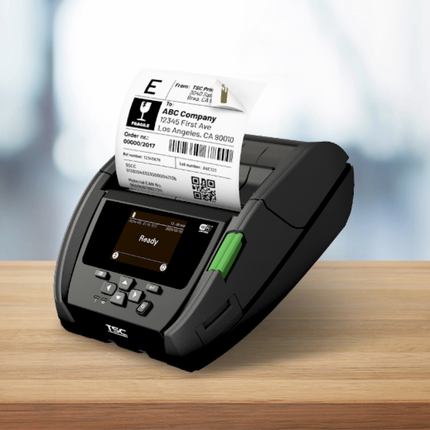 TSC Alpha-40L 4-Inch Wide Mobile Thermal Label and Receipt Printer with Bluetooth 5.0 & LCD Screen