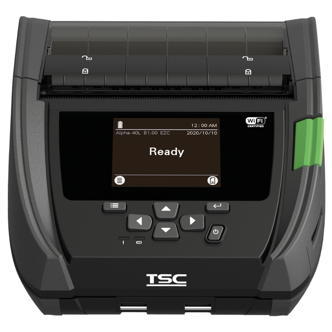 TSC Alpha-40L 4-Inch Wide Mobile Thermal Label and Receipt Printer with Bluetooth 5.0 & LCD Screen