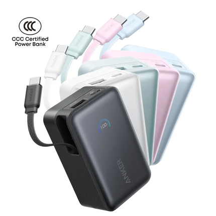 Anker Nano 10,000mAh 45W Power Bank with Retractable Cable