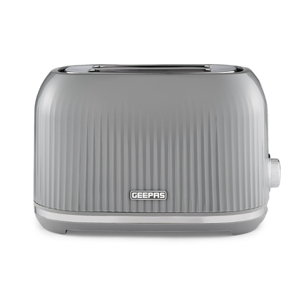 Geepas 2-Slice Ribbed Toaster 6 Browning Levels GBT36558UK