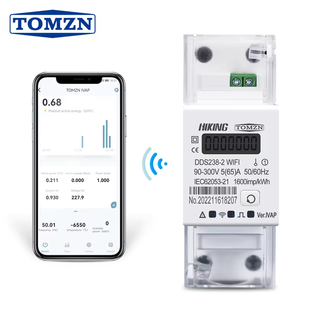 قاطع وحامي الجهد الذكي Tomzn Wi-Fi - مراقبة الطاقة وحماية متكاملة للأجهزة الكهربائية قاطع وحامي الجهد الذكي Tomzn Wi-Fi - مراقبة الطاقة وحماية متكاملة للأجهزة الكهربائية
