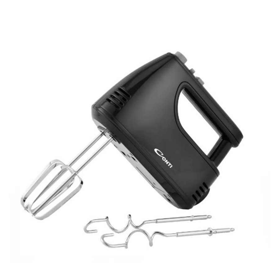 Conti 300W Hand Mixer 6-Speed with Turbo HM 30001 BK - Black Conti 300W Hand Mixer 6-Speed with Turbo HM 30001 BK - Black