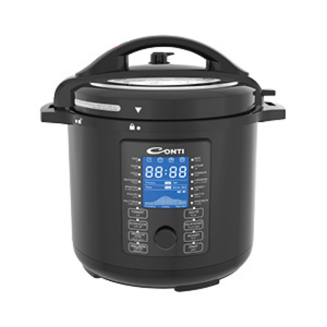 Conti Pressure Cooker - 8L Capacity, Stainless Steel Build, Fast & Safe Cooking, Durable Design, & Heat Distribution Base