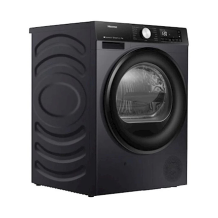 نشافة هايسنس بمضخة حرارية (Hisense DH3S902BT) - سعة 9 كجم، لون تيتانيوم مع تقنية تجفيف ذكي وتصنيف طاقة فائق الكفاءة