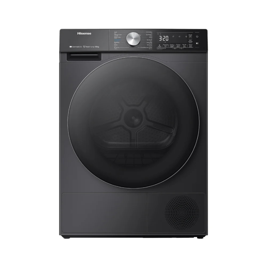 نشافة هايسنس بمضخة حرارية (Hisense DH5S102BB) - سعة 10 كجم، لون أسود مع تقنية الـ AI ونظام التجفيف الصحي بالبخار نشافة هايسنس بمضخة حرارية (Hisense DH5S102BB) - سعة 10 كجم، لون أسود مع تقنية الـ AI ونظام التجفيف الصحي بالبخار