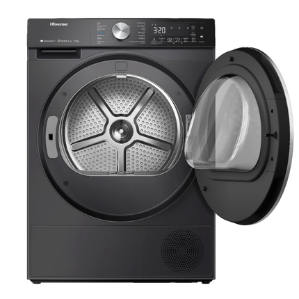 Hisense Heat Pump Dryer - DH5S102BB - 10kg Capacity - Black Finish with AI Dry & Hygiene Steam Care