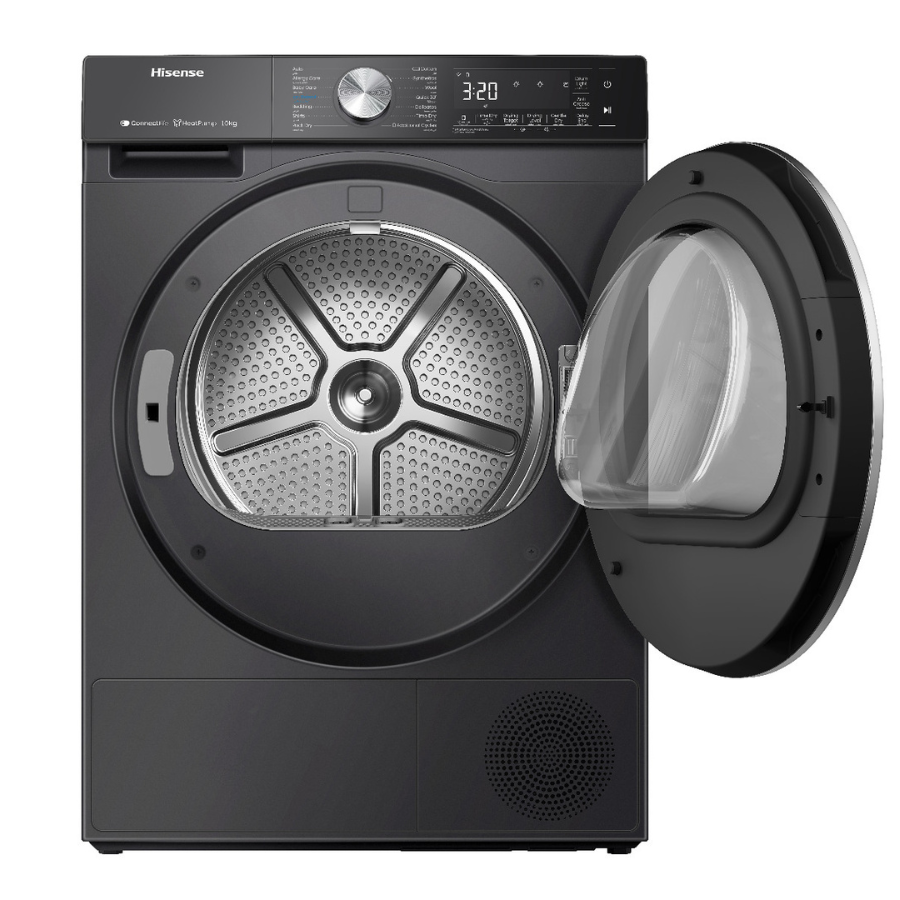 نشافة هايسنس بمضخة حرارية (Hisense DH5S102BB) - سعة 10 كجم، لون أسود مع تقنية الـ AI ونظام التجفيف الصحي بالبخار نشافة هايسنس بمضخة حرارية (Hisense DH5S102BB) - سعة 10 كجم، لون أسود مع تقنية الـ AI ونظام التجفيف الصحي بالبخار