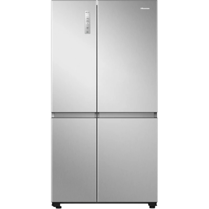 ثلاجة هايسنس جنب بجنب (Hisense Side by Side) - سعة 632 لتر، تقنية Total No Frost مع محرك إنفيرتر وتصميم فضي عصري