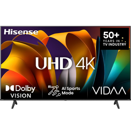 Hisense A62GS Smart 4K UHD TV - Available in 50", 58", 65", & 85" with HDR10 & Smart OS