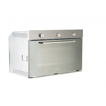 فرن غاز لاجيرمانيا مدمج (Built-in) مقاس 90 سم - سعة 99 لتر، شواية غاز، أمان كامل وتصميم ستانلس ستيل فاخر