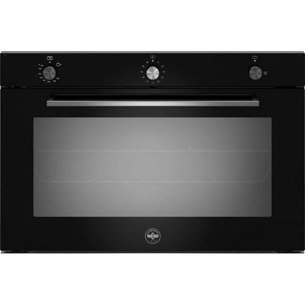 La Germania Built-in Gas Oven 90cm - 99L Capacity - Black Glass Design, Full Safety with Gas Grill & Auto Ignition