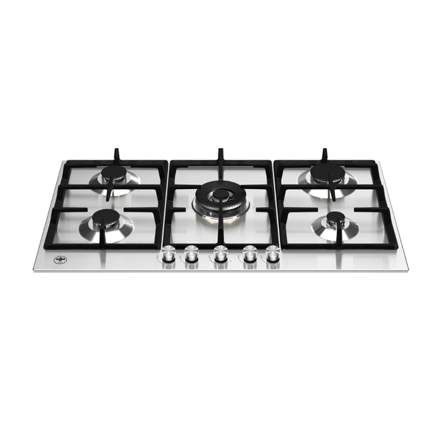 مسطح غاز لاجيرمانيا مدمج (Built-in) مقاس 90 سم - 5 شعلات مع شعلة Dual Wok مزدوجة ومناصب حديد سكب