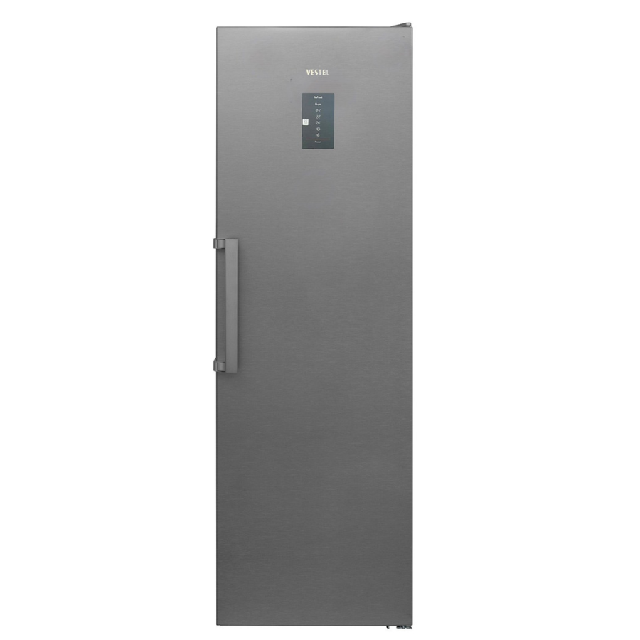ثلاجة فيستل 440 لتر (Vestel) - تبريد كامل (Single Door)، لون فضي Inox، تقنية No Frost مع نظام تدفق الهواء المتعدد والشاشة الرقمية ثلاجة فيستل 440 لتر (Vestel) - تبريد كامل (Single Door)، لون فضي Inox، تقنية No Frost مع نظام تدفق الهواء المتعدد والشاشة الرقمية