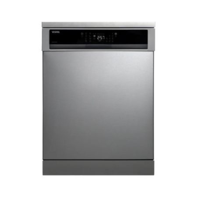Vestel Dishwasher 8 Programs - DWFA328B1X-A - 15 Place Settings, 9-Sprayer System, Inox Finish, Energy Efficient with Digital Display