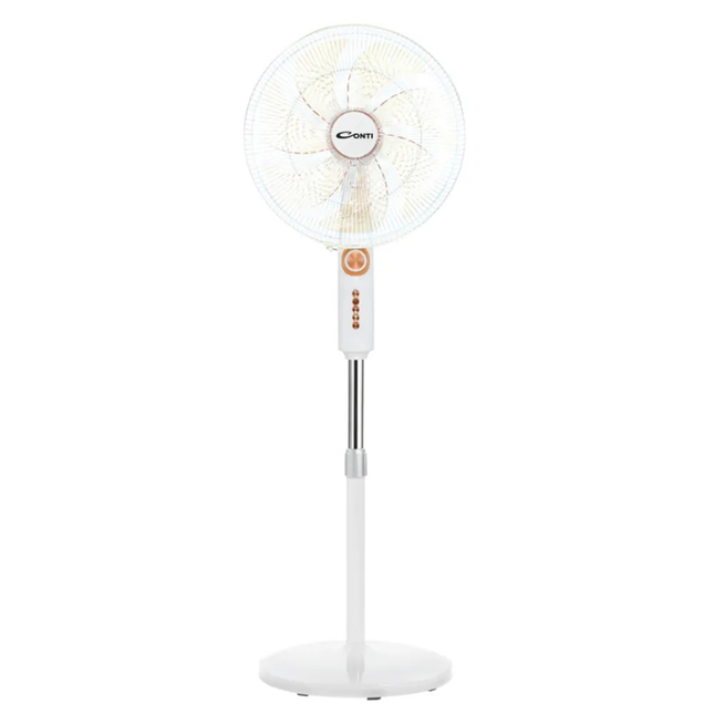 Conti Stand Fan 18-Inch - 3 Speed Settings, Powerful & Quiet Motor, Adjustable Height and Wide-Angle Air Distribution