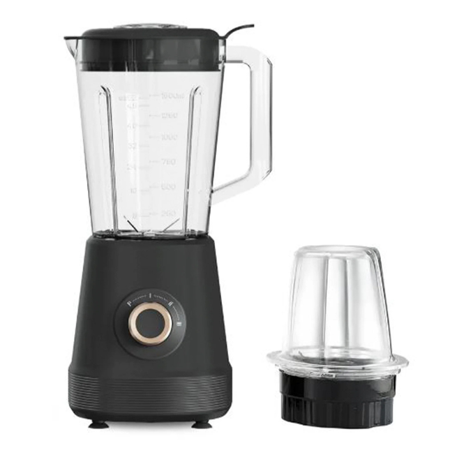 Conti Blender 600W - TB-1064-BK, 1.5L Jar, Stainless Steel Blades, 2 Speeds with Pulse Function in Black