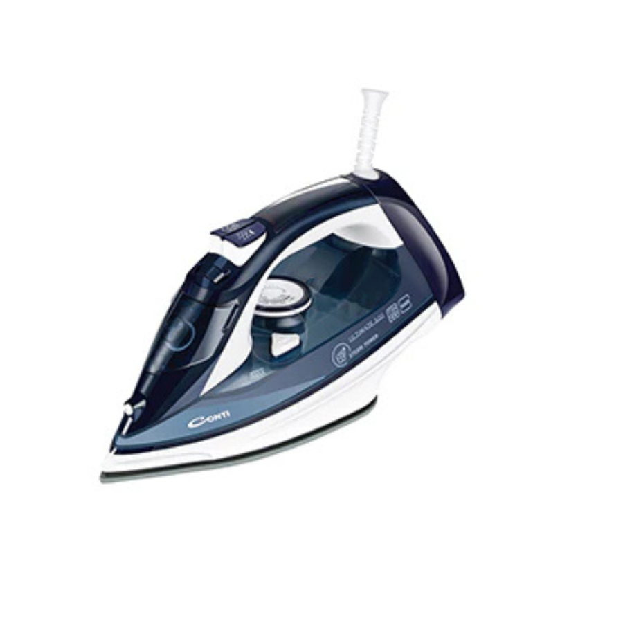 مكواة بخار كونتي 2400 واط (Conti) - موديل SI-C2406-BW، قاعدة سيراميك مضادة للالتصاق، نظام تنظيف ذاتي، وخاصية البخار العمودي باللونين الأسود والأبيض مكواة بخار كونتي 2400 واط (Conti) - موديل SI-C2406-BW، قاعدة سيراميك مضادة للالتصاق، نظام تنظيف ذاتي، وخاصية البخار العمودي باللونين الأسود والأبيض