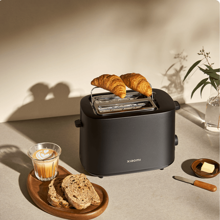 Xiaomi Toaster 850W - 7 Browning Levels, Dual Wide Slots, Defrost & Reheat Functions, with Sleek Modern White Design